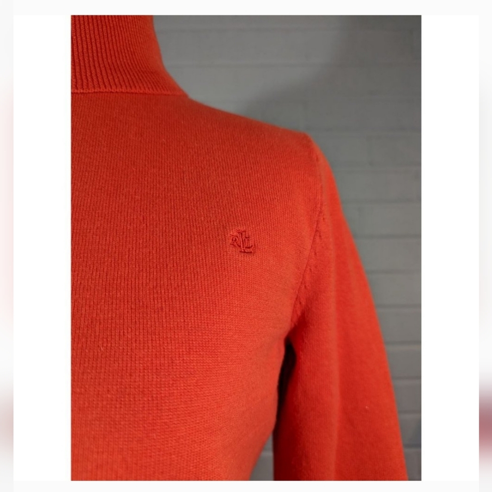 🧡🍊RALPH LAUREN Orange Turtleneck - Picture 4 of 7